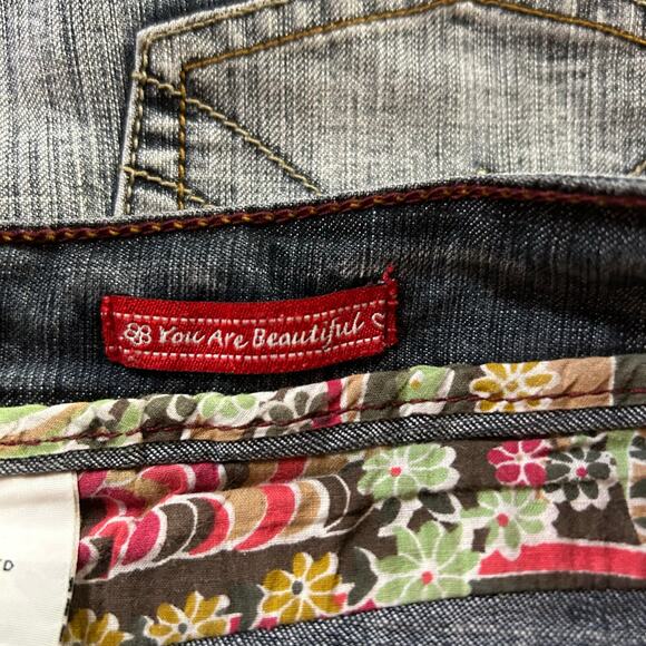 Y2K Mudd Denim Gray Blue Mini Skirt Juniors Size 11 Grunge Indie Emo Going Out - Picture 3 of 7